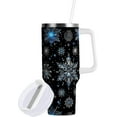 thumbnail image 1 of Christmas Blue Snowflakes 40 OZ Tumbler with Handle And Straw Insulated Tumblers Coffee Mug Travel Cup Stainless Steel Water Bottles Simple Modern Tumbler, 1 of 6