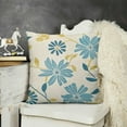 thumbnail image 2 of Yellow Blue Geometric Flower Pillow Covers Floral Leaf Home Sweet Home Decor Pillow Cases Standard Size Summer Modern Throw Pillow Cushion Cover for Couch, 2 of 5
