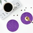 thumbnail image 5 of Bingfone Vintage Glitter Purple Leather Drinks Coasters With Set Of 6,Suitable For Home Kitchen,Coffee Cup Coasters Home Gift, 5 of 9