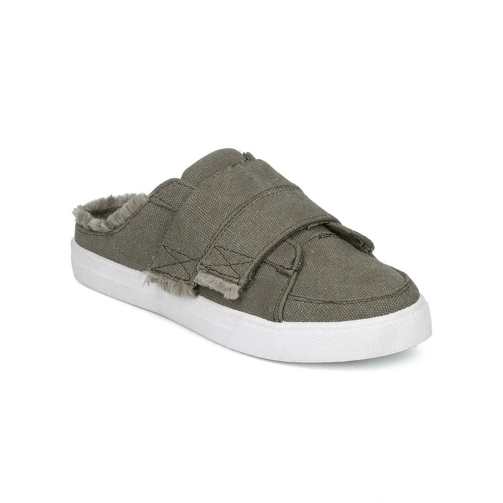 canvas mule slip on shoes