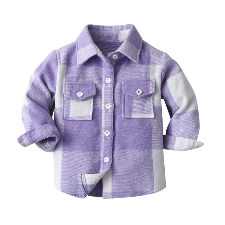 2t purple dress shirt Boys Long Sleeve Oxford Button Up Shirt - Lovely Lavender - PURPLE