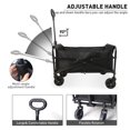 thumbnail image 3 of Meghna Collapsible Wagon Cart Black Foldable 600D Oxford Cloth Portable Folding Wagon Adjustable Handles Beach Garden Outdoor 80L, 3 of 7