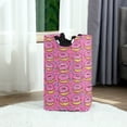 thumbnail image 6 of Yayeee Freestanding Laundry Hamper with Handle Collapsible Large Storage Basket for Clothes, Pink Doughnuts, 6 of 7