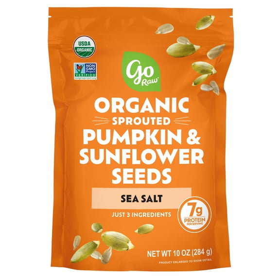 Go Raw Organic Sprouted Pumpkin & Sunflower Seeds, 10 oz, Sea Salted