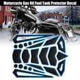 thumbnail image 2 of Motorbike Fuel Tank Gas Protector Sticker 3D Rubber Pad Emblem Badge Sticker Decal Blue, 2 of 6