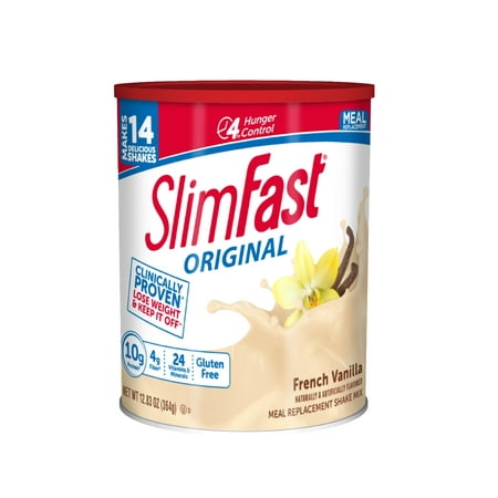 SlimFast Original Meal Replacement Shake Mix Powder, French Vanilla, 12.83oz, 14 (Best Rated Weight Loss Shakes)