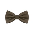 thumbnail image 1 of INSPIRE CHIC Men's Grids Patterned Solid Color Adjustable Pre-tied Bow Tie Coffee, 1 of 4