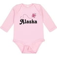 thumbnail image 3 of Inktastic Alaska Butterfly Girls Long Sleeve Baby Bodysuit, 3 of 5