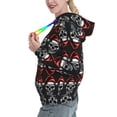 thumbnail image 3 of Yiaed Skull santa hat Print Womens Casual Hoodies Crew Neck Long Sleeve Sweatshirts With Pocket Pullover Tops Women's Hooded Sweatshirt-X-Large, 3 of 5