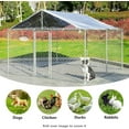 thumbnail image 2 of Haverchair Outside Dog Kennel with Roof, 10x10x7FT Large Outdoor Dog Kennel Heavy Duty Dog Cage Run Playpen Pen with Secure Lock, Water&UV-Resistant Proof (118"L x 118"W x 83"H), 2 of 7