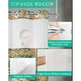 thumbnail image 4 of No Hook Shower Curtain with Snap in Liner, Green Geometric Art Abstract Oil Painting Hotel Shower Curtains for Bathroom, Washable Shower Curtain Liner Set with Mesh Top Window, 72"x96", 4 of 6