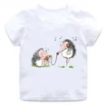 thumbnail image 3 of Lindo erizo dibujos animados animales niños algodón camisetas divertidas bebés niños camiseta divertida verano niños manga corta tops niñas ropa, 3 of 5