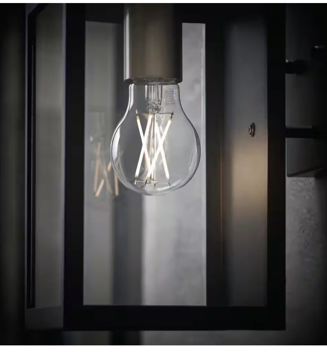 EcoSmart 60-Watt Equivalent A19 Dimmable Clear Glass Filament LED Light Bulb 3000K (4-Pack)
