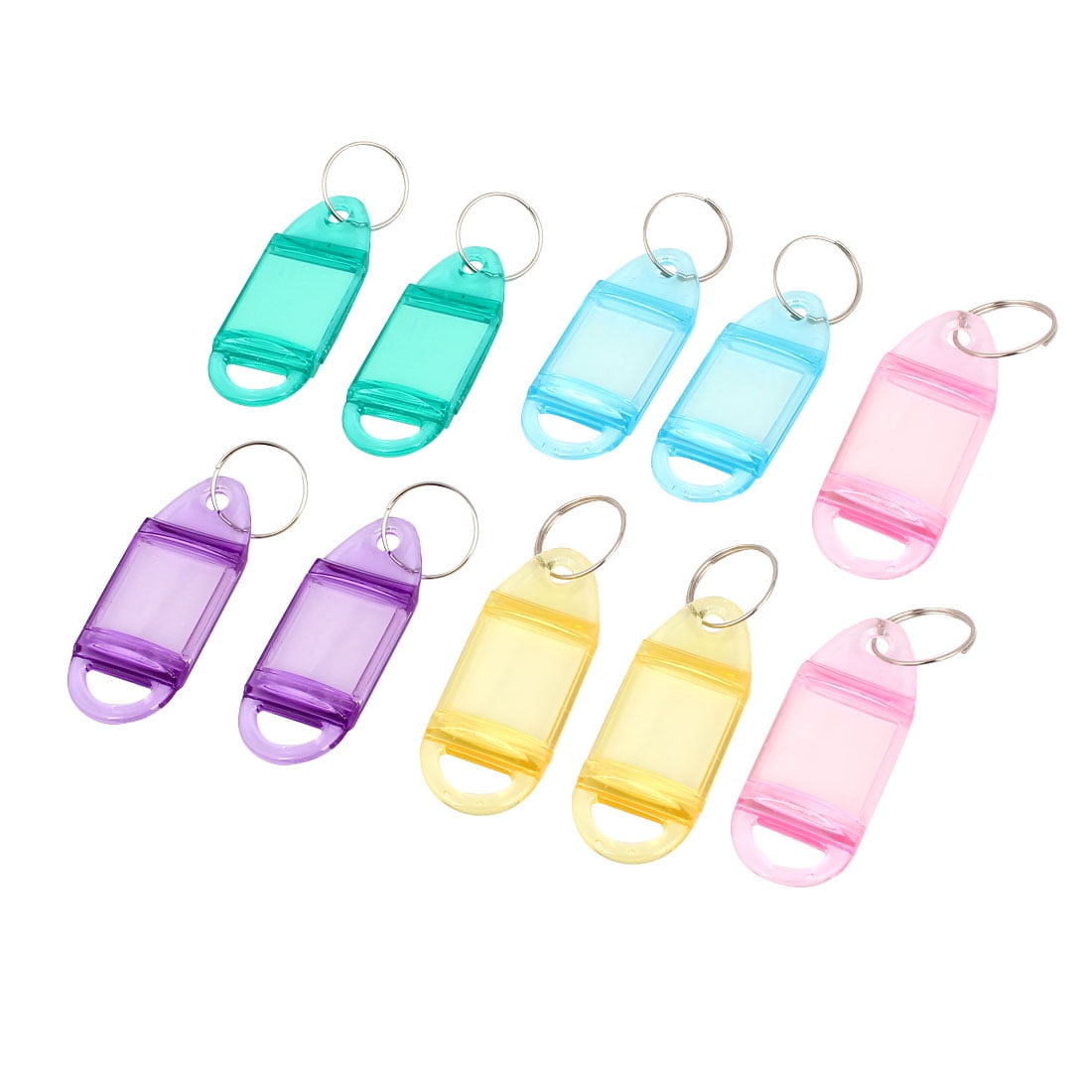 Unique Bargains 10pcs Multicolor Plastic Luggage Key ID Name Labels