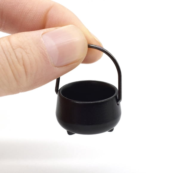 Mini olla de Metal en miniatura Hugo para casa de muñecas utensilios de cocina 1/12