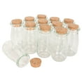 thumbnail image 1 of Botellas de vidrio pequeñas Jadeshay con tapones de corcho 12 piezas, 1 of 14
