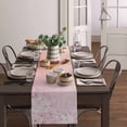 thumbnail image 3 of Spring Pink Peach Cherry Blossom Table Runner Home Wedding Table Mat Centerpieces Decoration Simple and Fresh Dining Tablecloth, 3 of 5