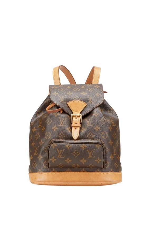 Pre-Owned Louis Vuitton Monogram Montsouris MM Backpack M51136 Brown Leather Women's LOUIS...