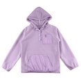 thumbnail image 4 of Bnwani Girls Hoodies Long Sleeve Pockets Short Fall Sweatshirt Plain Graphic Pullover, 4 of 5