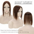 thumbnail image 5 of Benehair Silk Base Clip In Topper Hairpiece 100% Remy Real Human Hair Extensions Invisible Women Straight Brown 7cm*13cm, 5 of 9