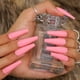 thumbnail image 3 of Super Long Matte Press on Nails Coffin Ballerina Uñas postizas sólidas Uñas acrílicas artificiales Uñas postizas para mujeres y niñas 24 piezas (rosa intenso) Zhivalor HMYH728, 3 of 7