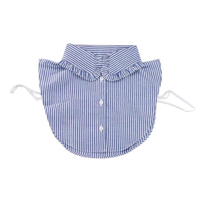 Blusa de media camisa desmontable Peter Pan falso colres cuello falso Camiseta a rayas Sunnimix Collar falso de algodón para mujer