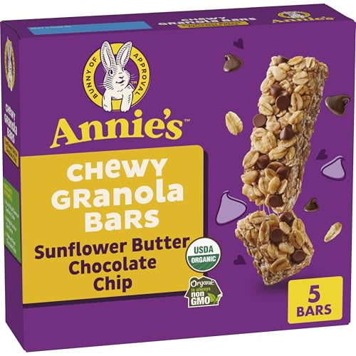 Annie's Homegrown - Gran Bar Organic Sunbutter Chocolate chip - Case Of 12, 5 bars each