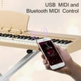 thumbnail image 4 of Ktaxon 88 Key Digital Piano Full Size Semi-Weighted Standard Keyboards, Portable Electric Piano with MIDI Bluetooth, Triple Pedals, Headphone, Light Wood, 4 of 8