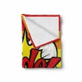 thumbnail image 2 of Pride Soft Flannel Fleece Throw Blanket, Pop Art Style Comic Book Pride Hand Lettering Effect and Rainbow Flag Image, Cozy Plush for Indoor and Outdoor Use, 60" x 80", Multicolor, by Ambesonne, 2 of 6