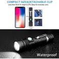 thumbnail image 5 of 20000 Lumens Super Small Mini Compact LED Flashlight, USB Rechargeable Ultra Bright Tactical Zoomable Flashlight, Waterproof EDC Pocket Clip Tactical Torch Lamp for Hiking Camping Outdoor, 5 of 6