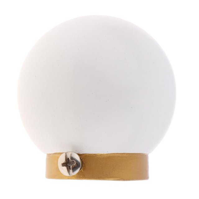 Cabeza / Finales / Para varillas de cortina de aleación de aluminio - Bola blanca Sunnimix Extremos de poste de cortina
