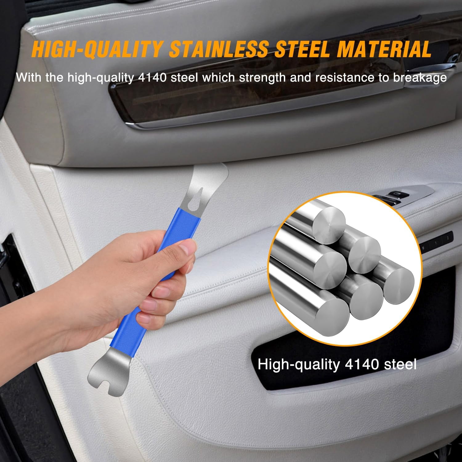 chasenew 5 PCS Nylon Auto Trim Removal Tool Kit No-Scratch Removal Tool Kit for Car Clip Panel & Audio Dashboard Dismantle Black