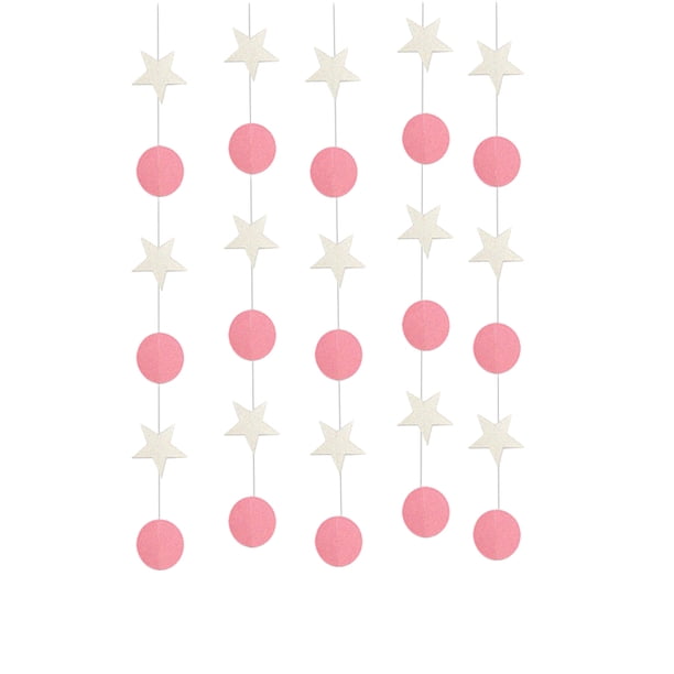 Pancarta decorativa Advancent 1 Uds. para fiesta de cumpleaños personalizada rosa blanco 13 pies