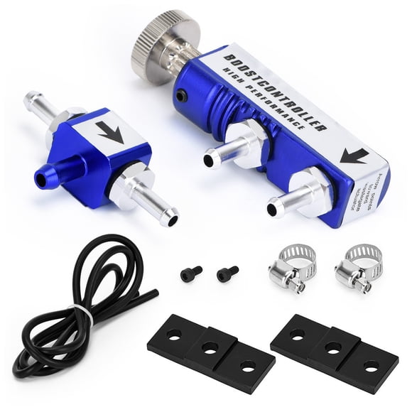 maskred Turbocompresseur Contrôleur Universel Valve de Boost Manuelle Réglable Accessoires de Voiture Supercharge Noir Durable Bleu