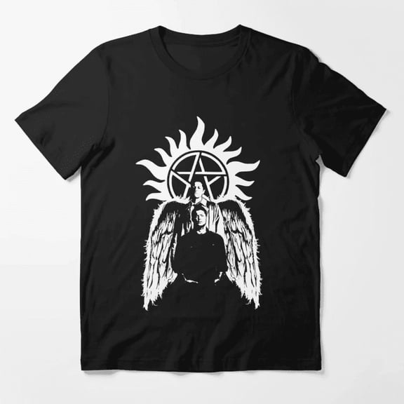 Supernatural T-Shirts – Destiel - Supernatural Classic T-Shirt,Black Color,Size L
