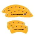 thumbnail image 3 of MGP 4 Caliper Covers Engraved Front & Rear With stripes/Challenger Yellow finish black ch Fits select: 2016-2019 DODGE CHARGER SXT, 2012-2019 DODGE CHALLENGER SXT, 3 of 6