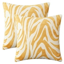 Unique Bargains Throw Pillow Covers Closure Cushion Cover Yellow 18" x 18"