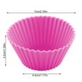 thumbnail image 3 of Silicone Baking Cups, Reusable Cupcake Mold Non-Stick Cake Lining For Oven Safe Healthy Baking, Dishwasher Safe And Multipurpose Versatile In A Rose Red Finish, 3 of 4