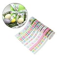 thumbnail image 3 of Juego de 8 cintas impresas de huevos a cuadros de conejo de camión de Pascua para envolver regalos, manualidades de San Valentín, decoración de boda D Macarena Cinta de Pascua, 3 of 8