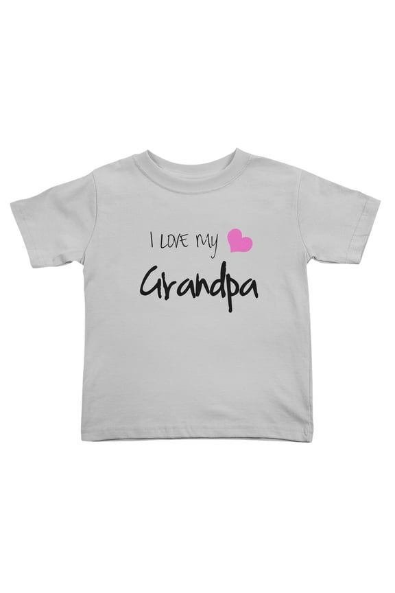 I Love My Grandpa Cute Toddler T Shirts for Boys Girls (Gray, Youth L)