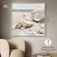 thumbnail image 5 of Rocks By The Shore Canvas Coastal Farmhouse Wall Art by Art Remedy, White Frame, 40" x 40", 5 of 7
