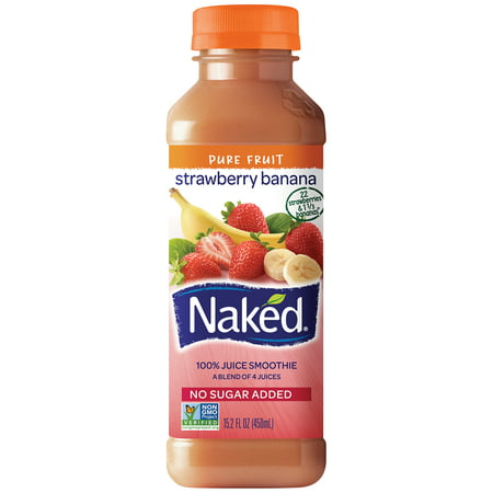 Naked Juice Fruit Smoothie, Strawberry Banana, 64 oz 