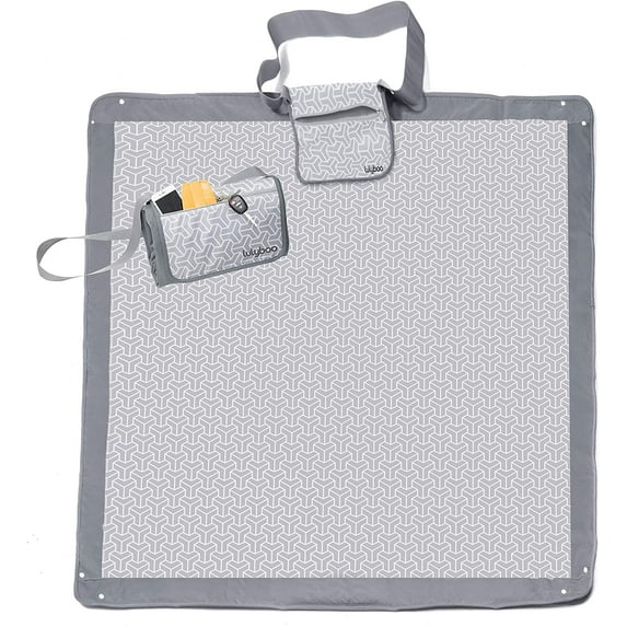 Lulyboo Smart Edge Outdoor Blanket with Waterproof Base, Folds into a carry bag with adjustable strap