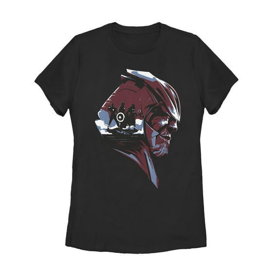 Women's Marvel Avengers: Endgame Thanos Silhouette Graphic Tee Black X Large