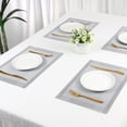 thumbnail image 7 of Unique Bargains Placemats Set of 8 for Dining Table Indoor Decor Kitchen Mat Light Gray, 7 of 7