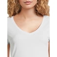 thumbnail image 5 of No Boundaries Juniors V-Neck Rib Tee, 5 of 5