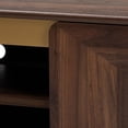 thumbnail image 6 of Baxton Studio Graceland Mid-Century Modern Transitional Walnut Brown Finished Wood 2-Door TV Stand, 6 of 10