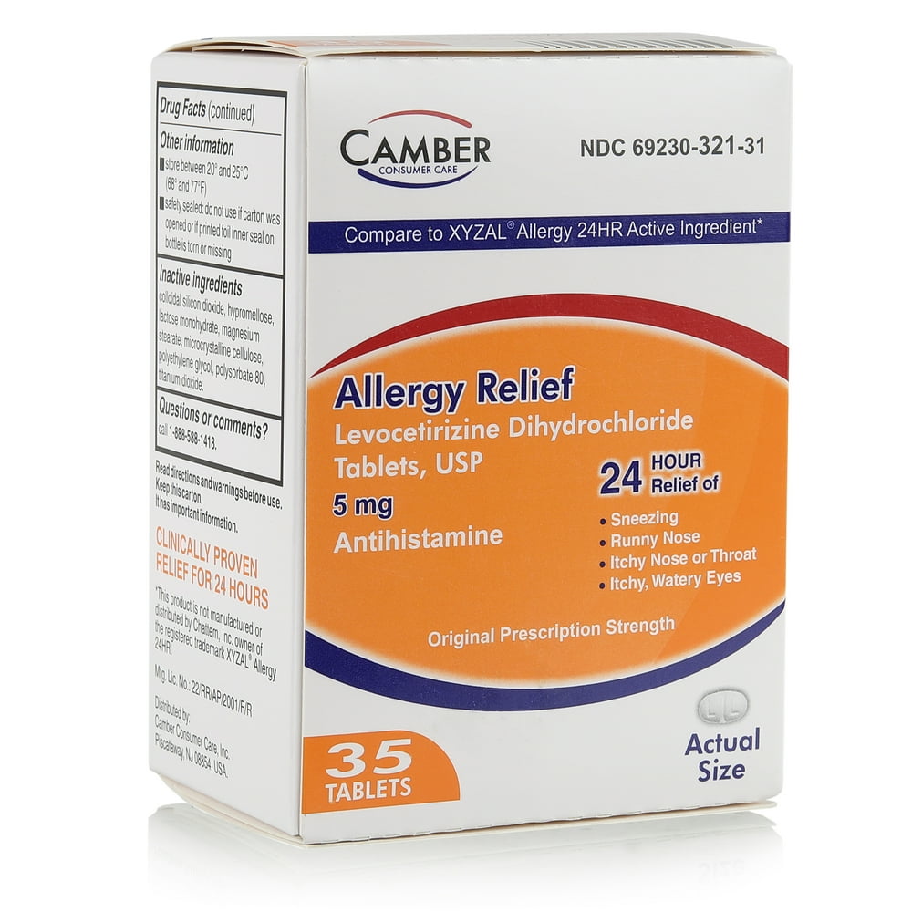 Allergy Relief Levocetirizine Dihydrochloride Tablets, USP 24 HR 5