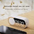 thumbnail image 1 of SHAR Multifunctional Smart Fm Radio Speaker Bluetooth Alarm Clock Mirror Clock (black), 1 of 5