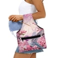 thumbnail image 4 of KUIFORTI Hummingbird Crochet Bag and Tote Yarn Bag Pink Yarn Holder for Crocheting - Crochet Storage Bag for Crochet Hooks, Crochet Accessories, Knitting Bag for Crochet Lovers, Small Size, 4 of 7
